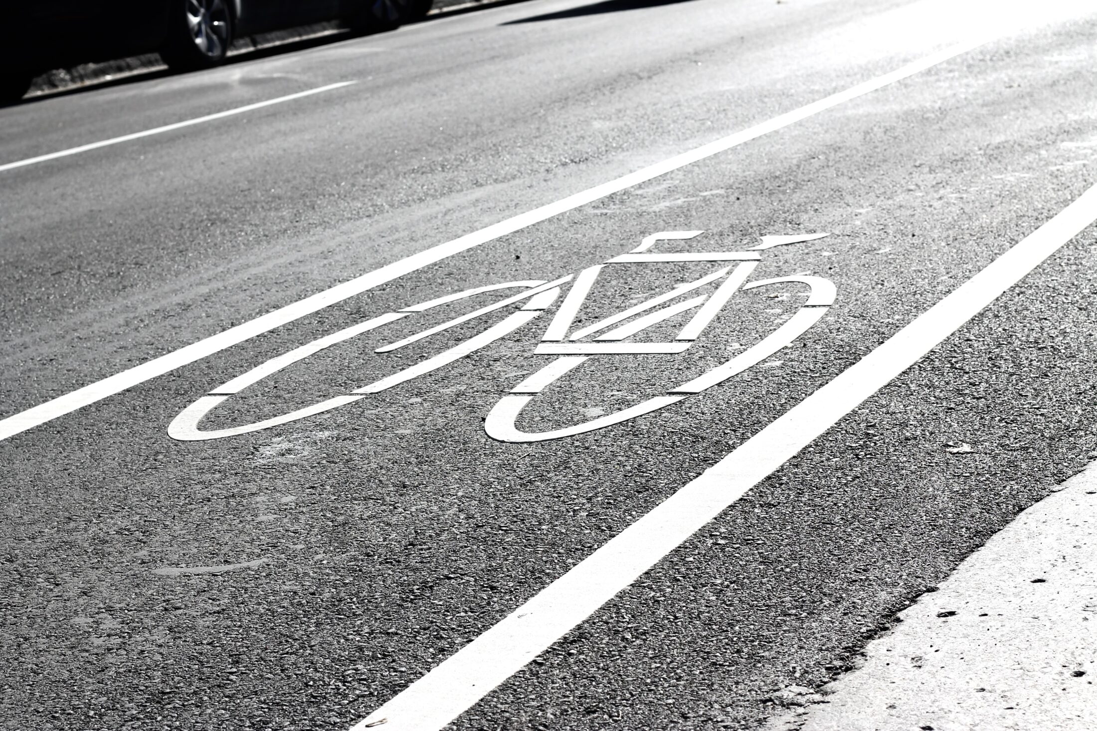 Bike lanes are white lanes online